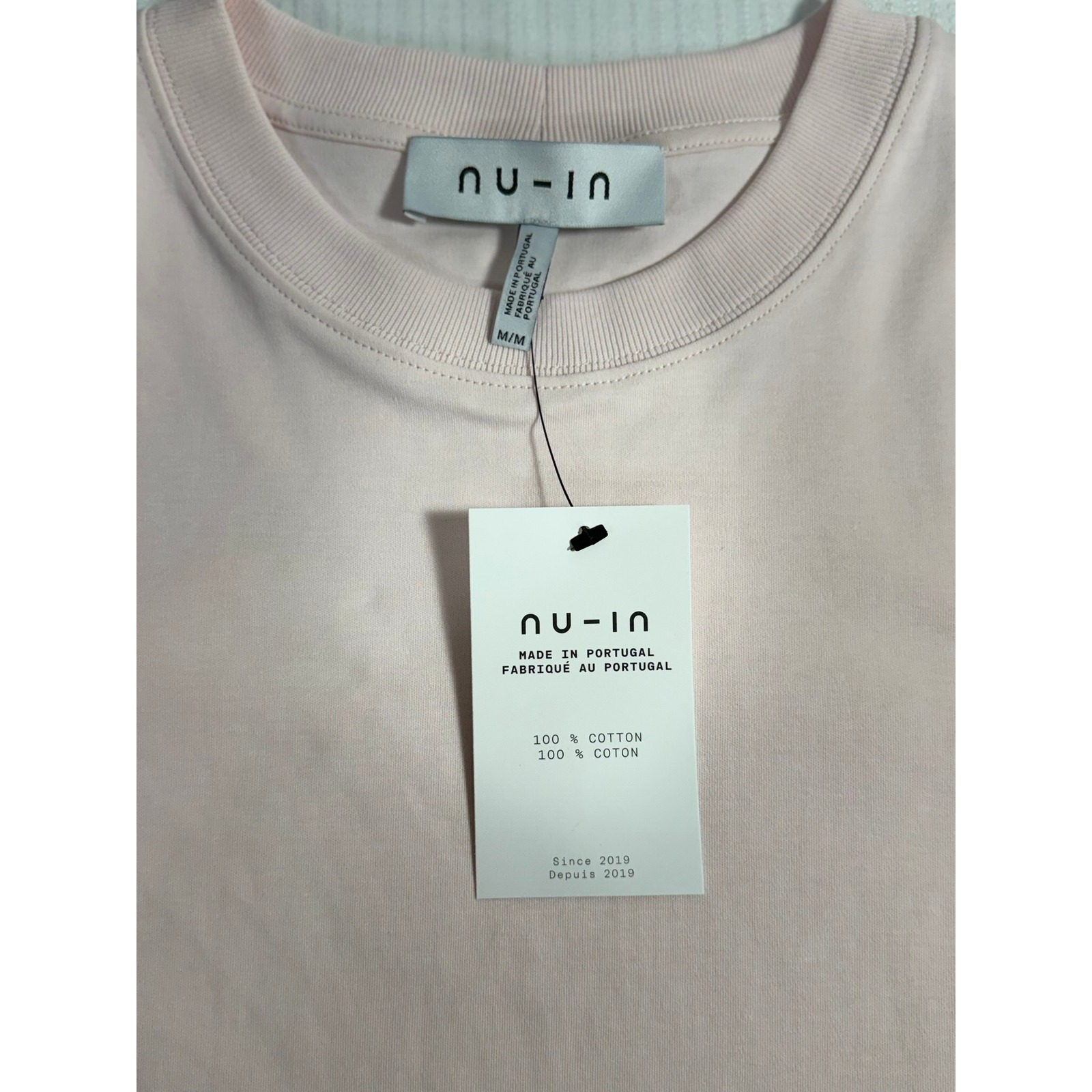 Nu-In Womens Short Sleeve Cotton T-Shirt Size M Pink Crew Neck Normcore Quality — image 5 of 8